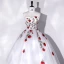 Elegant White Lace Flower Prom Dresses 2022 Ball Gown Strapless Sleeveless Backless Floor-Length / Long Prom Formal Dresses