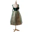 Vintage / Retro Dark Green Sequins Lace Flower Homecoming Graduation Dresses 2024 Spaghetti Straps Sleeveless Backless Tea-length Formal Dresses