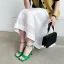 Schlicht Freizeit Sommer Weiß Sandalen Damen 2022 Knöchelriemen 9 cm Stilettos Peeptoes Sandaletten Hochhackige