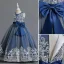 Elegant Burgundy Birthday Lace Flower Flower Girl Dresses 2023 A-Line / Princess Scoop Neck Sleeveless Bow Sash Floor-Length / Long Flower Girl Dresses