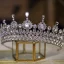 Baroque Silver Rhinestone Alloy Tiara 2022 Wedding Bridal Hair Accessories
