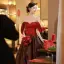 Vintage / Retro Burgundy Prom Dresses 2023 A-Line / Princess Off-The-Shoulder Sleeveless Backless Floor-Length / Long Prom Formal Dresses