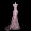 Fantaisiste Rose Bonbon Perlage Faux Diamant Paillettes Robe De Soirée 2026 Satin Trompette / Sirène Bustier Sans Manches Dos Nu Train De Balayage Robe De Ceremonie