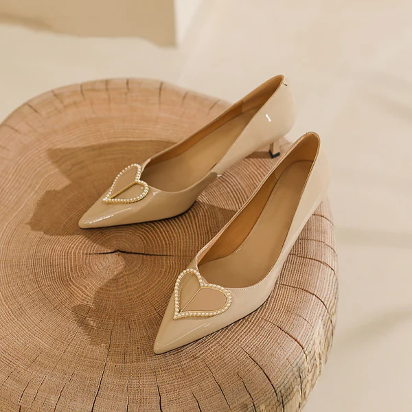 Elegant Burgundy Pearl Patent Leather Prom Pumps 2022 Leather 5 cm Stiletto Heels Pointed Toe Pumps High Heels