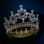 Fashion Royal Blue Crystal Rhinestone Wedding Crown 2022 Alloy Bridal Hair Accessories