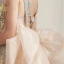 Scintillantes Sexy Champagne Paillettes Robe De Soirée 2022 Trompette / Sirène Encolure Carrée Sans Manches Dos Nu Noeud Tribunal Train Soirée Robe De Ceremonie