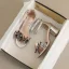 Chic / Belle Argenté Papillon Promo Sandales Femme 2023 Bride Cheville 7 cm Talons Épais Peep Toes / Bout Ouvert Sandales Talons Hauts