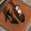 Chic / Belle Noire Gris Vêtement de rue Sandales Femme 2022 Cuir 9 cm Talons Aiguilles Bride Cheville Peep Toes / Bout Ouvert Sandales Talons Hauts