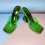 Fashion Transparent Silver Street Wear Summer Womens Sandals 2022 8 cm Stiletto Heels Crystal Open / Peep Toe Sandals High Heels