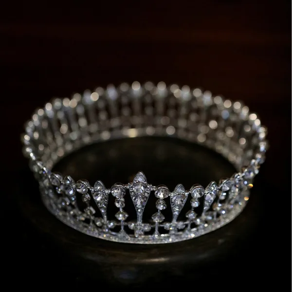 Niezwykły Srebrny Rhinestone Stop Ślub Tiara 2022 Ozdoby Do Włosów Ślubne
