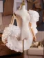 Fashion White Handmade  Flower Prom shawl 2025