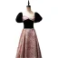 Élégant Noire Robe De Bal 2022 Princesse Encolure Carrée Gonflée Manches Courtes Dos Nu Longue Promo Robe De Ceremonie