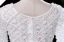 Chic / Beautiful White Beading Pearl Sequins Birthday Flower Girl Dresses 2024 Ball Gown Square Neckline Short Sleeve Floor-Length / Long