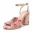 Vintage / Retro Gold Bow Street Wear Womens Sandals 2022 Ankle Strap 6 cm Thick Heels Open / Peep Toe Sandals High Heels