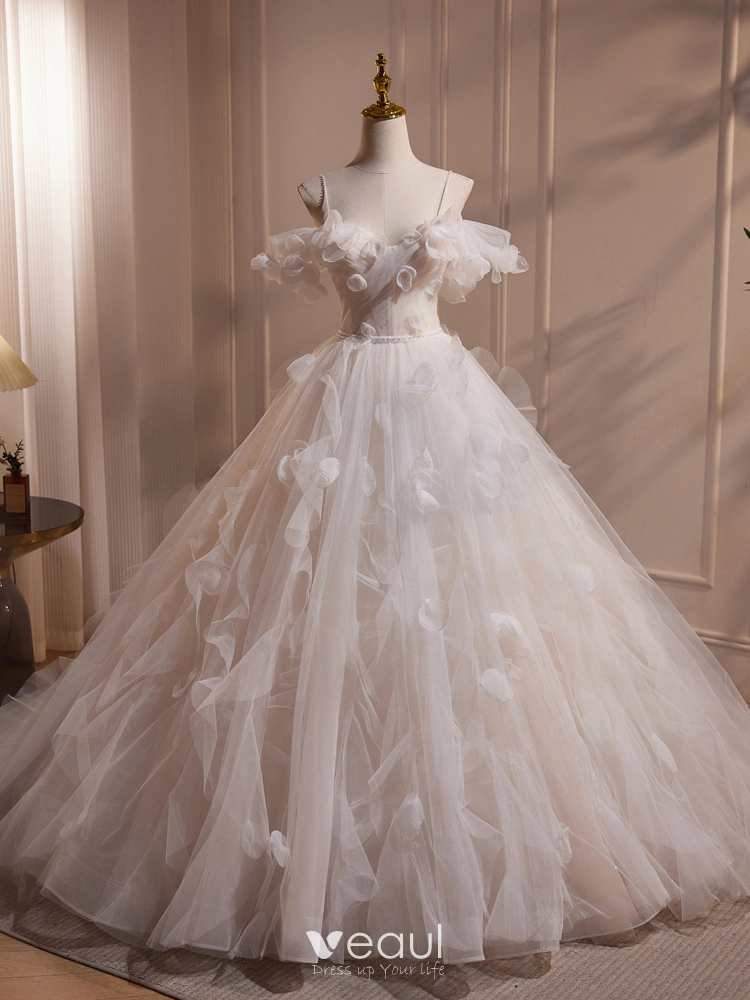 White ruffle prom dress 2025