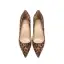 Sexig Brun Afton Läder Leopard Röd Sula Pumps 2026 12 cm Stilettklackar Spetsiga Pumps Högklackade