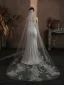 High-end White Lace Embroidered Wedding Veils 2025