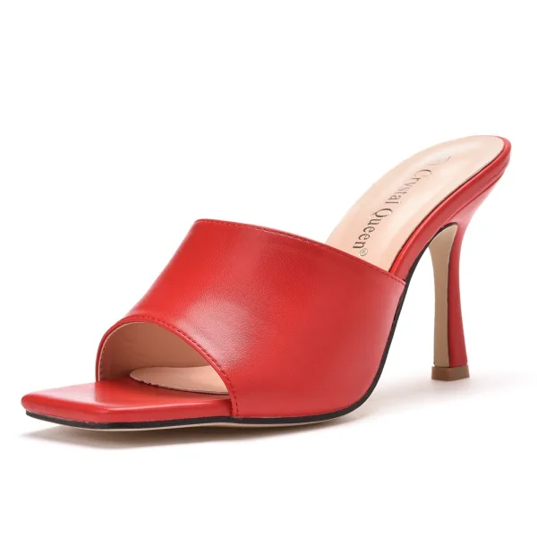 Modest / Simple Green Street Wear Womens Sandals 2023 9 cm Stiletto Heels Open / Peep Toe Sandals High Heels
