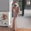 Sparkly Black Sequins Evening Dresses 2022 Trumpet / Mermaid Scoop Neck 1/2 Sleeves Floor-Length / Long Evening Party Formal Dresses