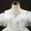 Classic White Birthday Flower Girl Dresses 2022 Ball Gown Scoop Neck Ruffle Short Sleeve Appliques Sequins Backless Sweep Train Flower Girl Dresses