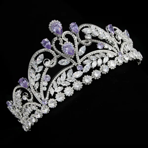 Glitter Goud Rhinestone Zirkonium Bruids Haaraccessoires 2024 Legering Huwelijk Accessoires