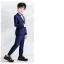 Modern / Fashion Black Long Sleeve Boys Wedding Suits 2023 Coat Pants Shirt Tie Vest Wedding