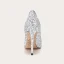 Sparkly Sexy Silver Rhinestone Sequins Wedding Shoes 2023 Leather 10 cm Stiletto Heels Pointed Toe Wedding Shoes High Heels