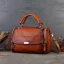 Vintage / Retro Leather Brown Street Wear Women's Bags Handbag 2023
