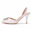 Chic / Beautiful White Rhinestone Wedding Shoes 2022 7 cm Stiletto Heels Pointed Toe Wedding High Heels
