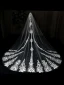 Vintage / Retro White Lace Flower Wedding Veils 2024