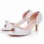 Elegant White Pearl 6 cm Stiletto Heels Prom Womens Sandals 2025 Open / Peep Toe Sandals High Heels