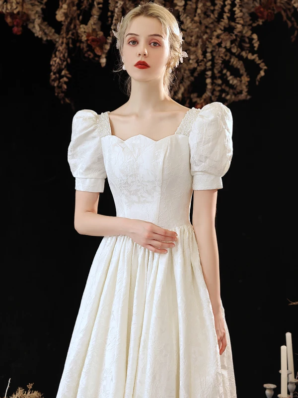 graduation dresses vintage Pink Vintage Tulle Homecoming Dress Knee Length Graduation Dress-Bridelily main image 0