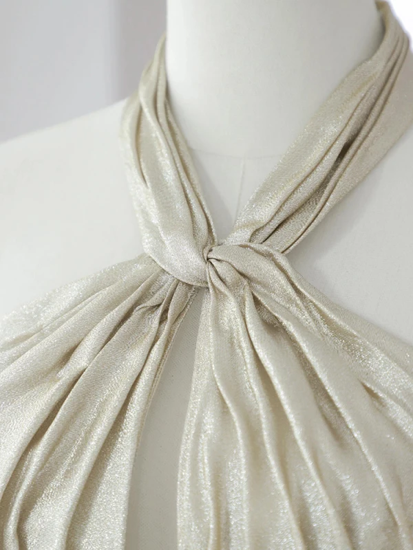 Scintillantes Blanche Perlage Paillettes Gland Robe De Soirée 2024 Trompette / Sirène Titulaire Sans Manches Dos Nu Longue Soirée Robe De Ceremonie