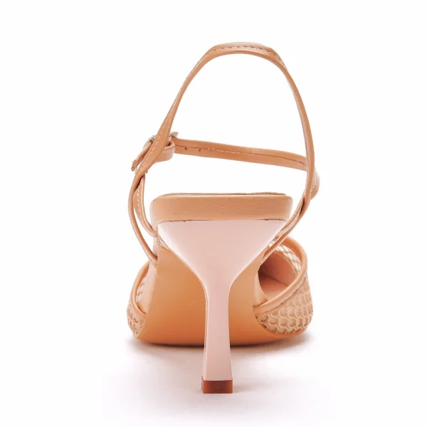 Modest / Simple White Casual Pierced Womens Sandals 2022 7 cm Stiletto Heels Pointed Toe Sandals High Heels