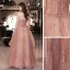Chic / Belle Rougissant Rose Perlage Perle Paillettes Robe De Bal 2022 Princesse Bustier Sans Manches Dos Nu Longue Robe De Ceremonie