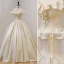 Élégant Champagne Glitter Robe De Bal 2022 Robe Boule De l'épaule Manches Courtes Dos Nu Longue Promo Robe De Ceremonie