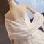 Simple Blanche Légère Robe De Mariée 2025 Princesse Encolure Dégagée Sans Manches Dos Nu Longue