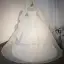Charming White Beading Pearl Sequins Wedding Flower Girl Dresses 2022 Ball Gown High Neck Short Sleeve Court Train Flower Girl Dresses