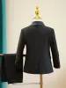 Chic / Beautiful Black 4-piece Prom Boys Wedding Suits 2023 Coat Pants Shirt Tie