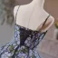 Chic / Beautiful Multi-Colors Floral Homecoming Graduation Dresses 2024 A-Line / Princess Spaghetti Straps Sleeveless Backless Knee-Length Formal Dresses
