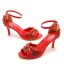 Charmant Schwarz Abend Strass Sandalen Damen 2023 Knöchelriemen 7 cm Stilettos Spitzschuh Sandaletten Hochhackige