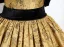 Elegant Gold Printing Prom Dresses 2024 Ball Gown Strapless Sleeveless Backless Floor-Length / Long Formal Dresses