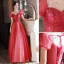 Chic / Belle Bordeaux Glitter Paillettes Robe De Bal 2022 Princesse Encolure Carrée Gonflée Manches Courtes Dos Nu Longue Promo Robe De Ceremonie