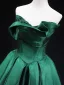 Élégant Vert Robe De Bal 2025 Robe Boule Bustier Sans Manches Dos Nu Longue Promo Robe De Ceremonie