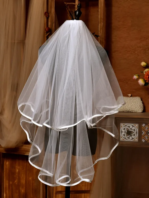 Simple Blanche 0.5 m Tulle Voile De Mariée 2025