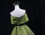 Demure Sage Green Bow Sash Prom Dresses 2025 Ball Gown Strapless Sleeveless Backless Floor-Length / Long Prom Formal Dresses