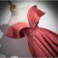 Elegant Watermelon Pearl Satin Prom Dresses 2024 Ball Gown Off-The-Shoulder Short Sleeve Backless Floor-Length / Long Prom Formal Dresses