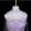 Flower Fairy Lavender Appliques Prom Dresses 2025 A-Line / Princess Strapless Sleeveless Backless Floor-Length / Long Formal Dresses