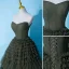 High End Dunkelgrün Fallende Rüsche Abendkleider 2023 A Linie Bandeau Ärmellos Rückenfreies Sweep / Pinsel Zug Abend Festliche Kleider