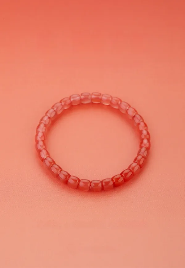 Chic / Beautiful Gradient-Color Red Handmade  Agate Bracelet Accessories 2025